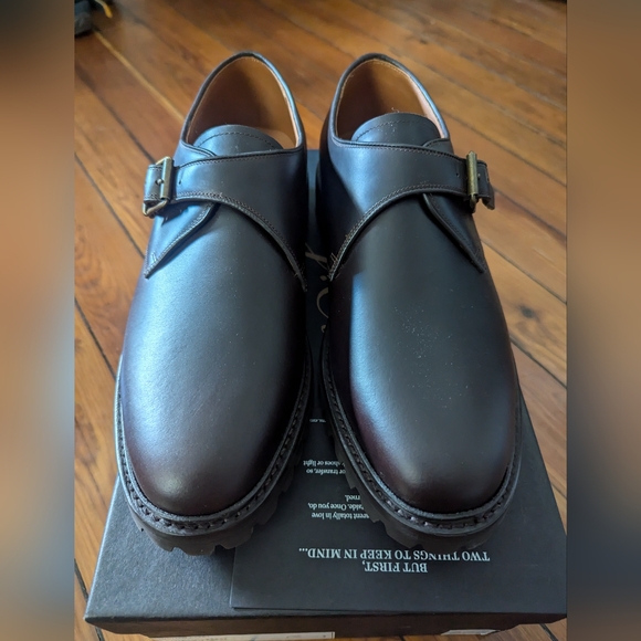 NEW J.Crew monk-strap dress shoes in leather - size 9.5 - Picture 7 of 12